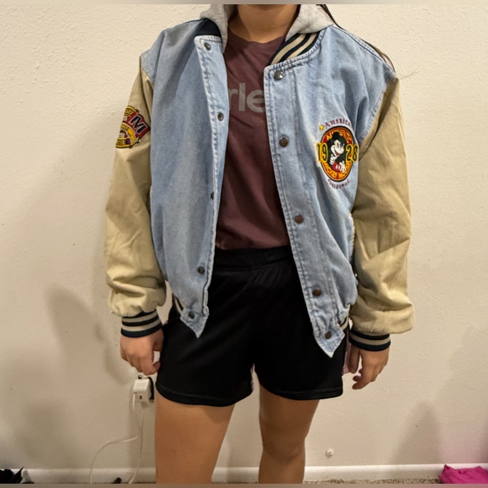 Vintage Disney Store Mickey Mouse League 1928 Champions Jacket Mens Size Small - Picture 6 of 15